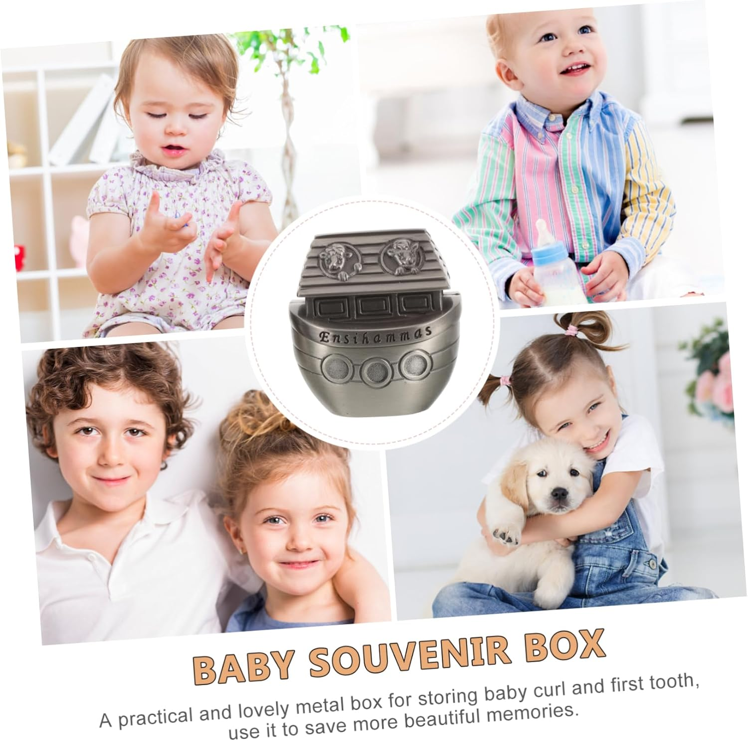 2Pcs Adorable Metal Tooth Saver Box Tooth Container Lightweight Keepsake Storage for Cherished Memories Present image number 2