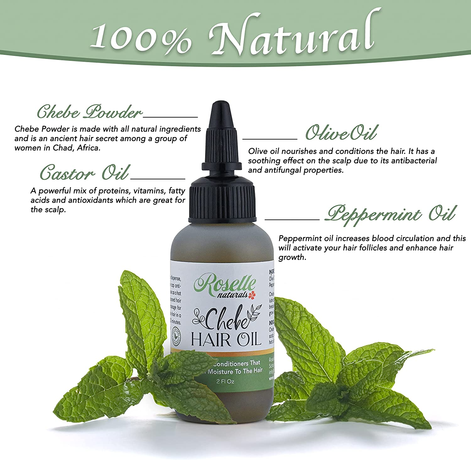 Chebe Hair Oil Made with Authentic Chebe Powder from Chad 2Oz image number 2