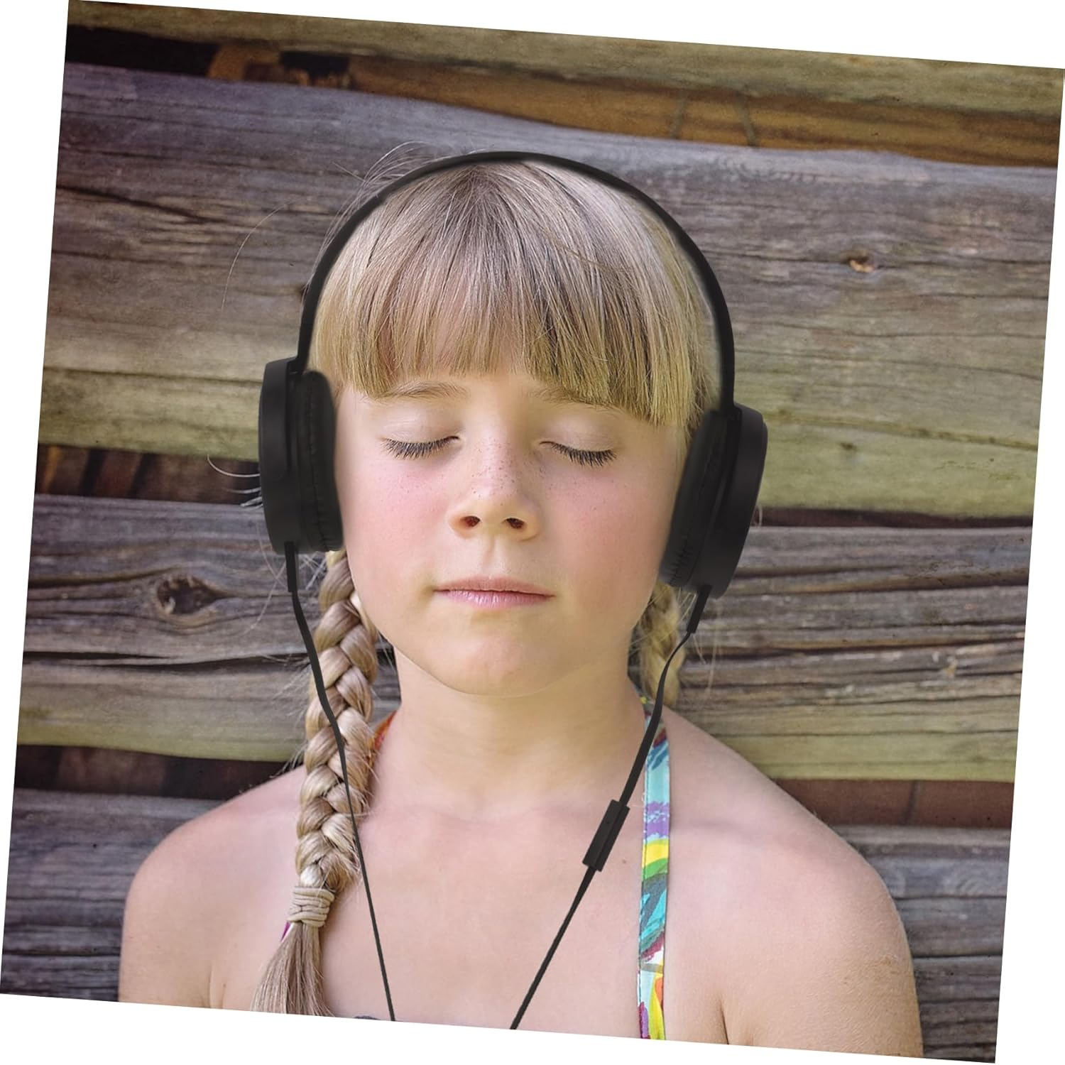 Operitacx Wired Gaming Headset with Microphone, Stereo Head-Mounted Headphones for Computer and Home Use, Black Over-Ear Portable Earphones for Gaming and Music image number 5