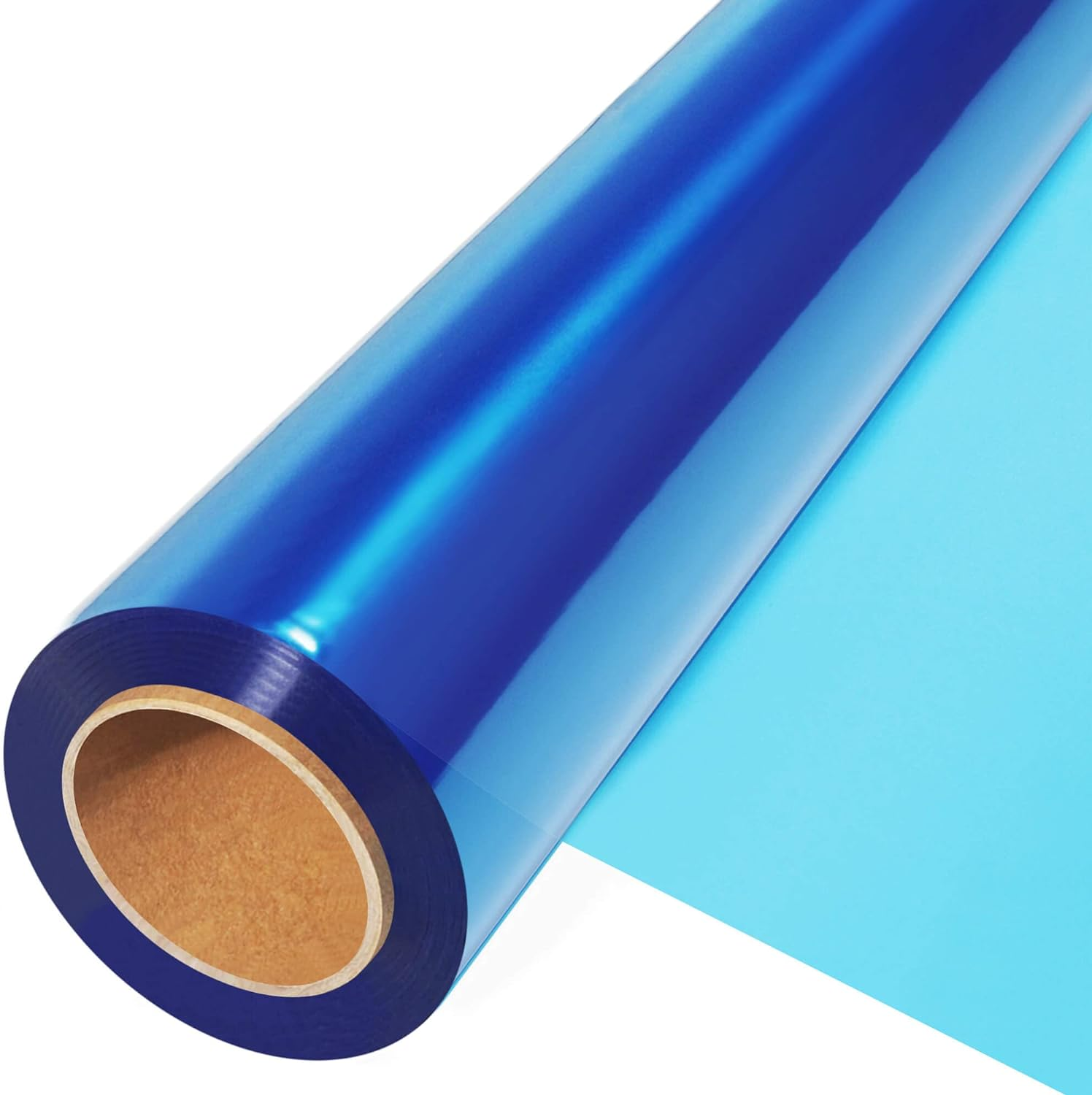 JOYIT 35 in X 50 Ft Iridescent Cellophane Wrap Roll &ndash; Iridescent Cellophane Roll, Rainbow Wrapping Paper for Flower Gift Baskets Wrap DIY Wrapping (35" Fold into 17.5")