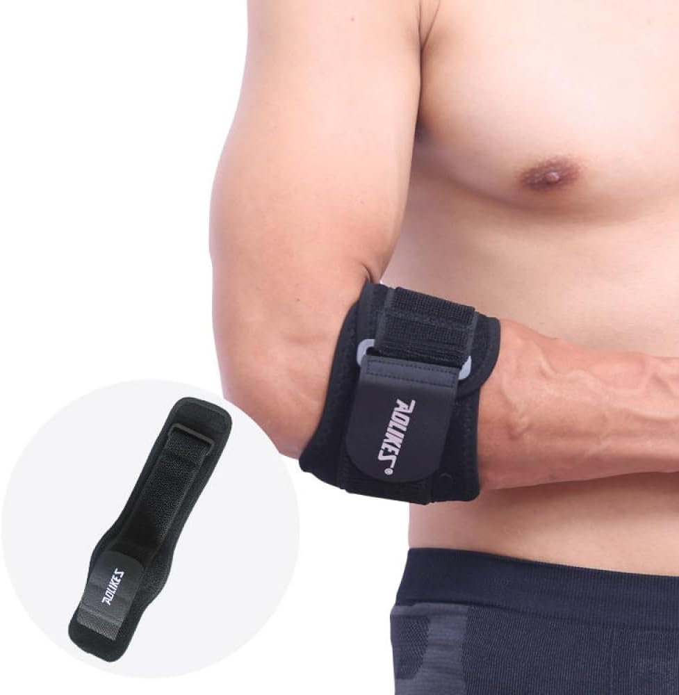 3D Air Cushion Elbow Brace for Tendonitis and Tennis Elbow Pain Relief, Golfers Fitness Forearm Brace Elbow Support Strap Counterforce Arm Band Epicondylitis Clasp with Compression Pad for Men & Women image number 3