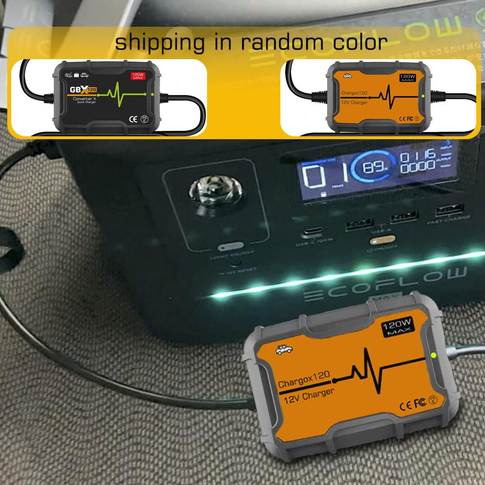 DC 12V/24V Car Cigar Cable to XT60 Connector Quick Charging 120W Works with Ecoflow Delta Powerstations (120W Quick Charging) image number 2