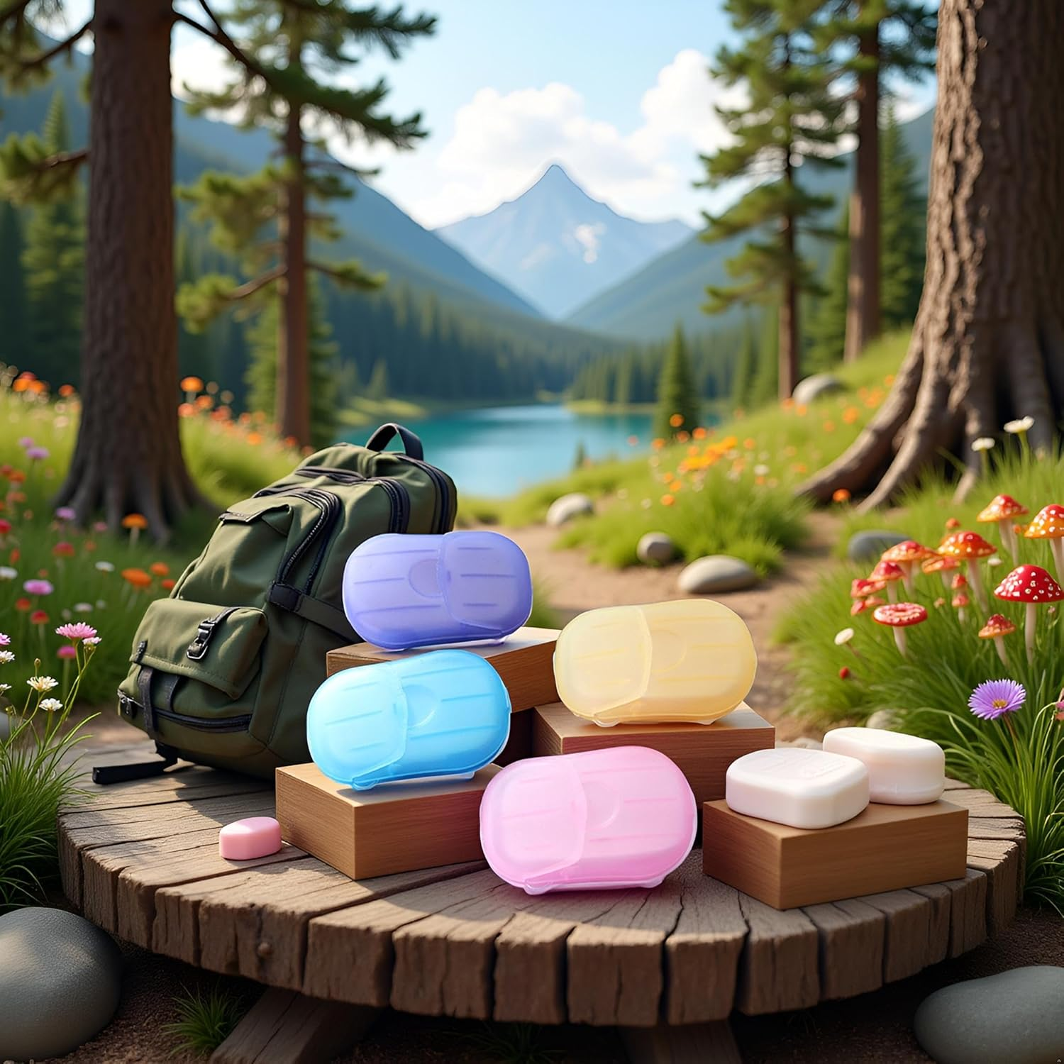 5 Boxes Mini Color Soap Disposable Soap Paper Hand Cleaner Fragrance Paper Outdoor Hiking 100 Sheets Lovely and Practical Personal Care image number 4