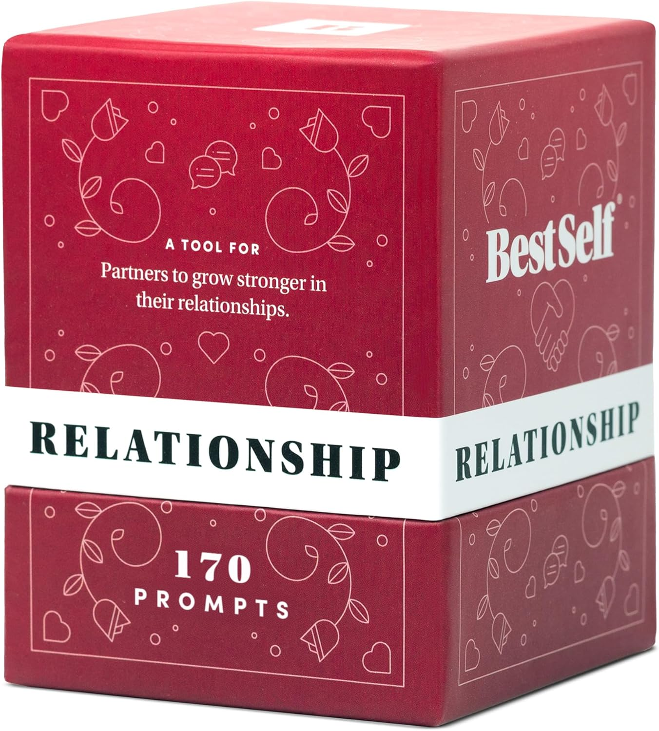 Bestself Relationship Deck - 150 Discussion Prompts to Create Real Conversations - Perfect Couples Games, Card Games for Adults, and Amazing Gifts for Wife