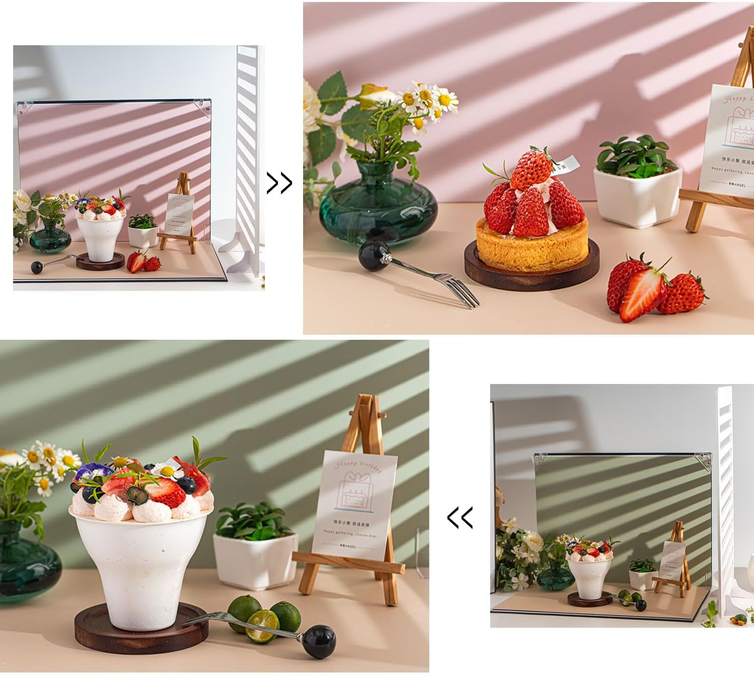 10Pcs18Patterns Small Product Photography Backdrops Kit for Food Jewelry Mini Items Picture with Shadow Photoshoot Props (16.5X11.7Inch)