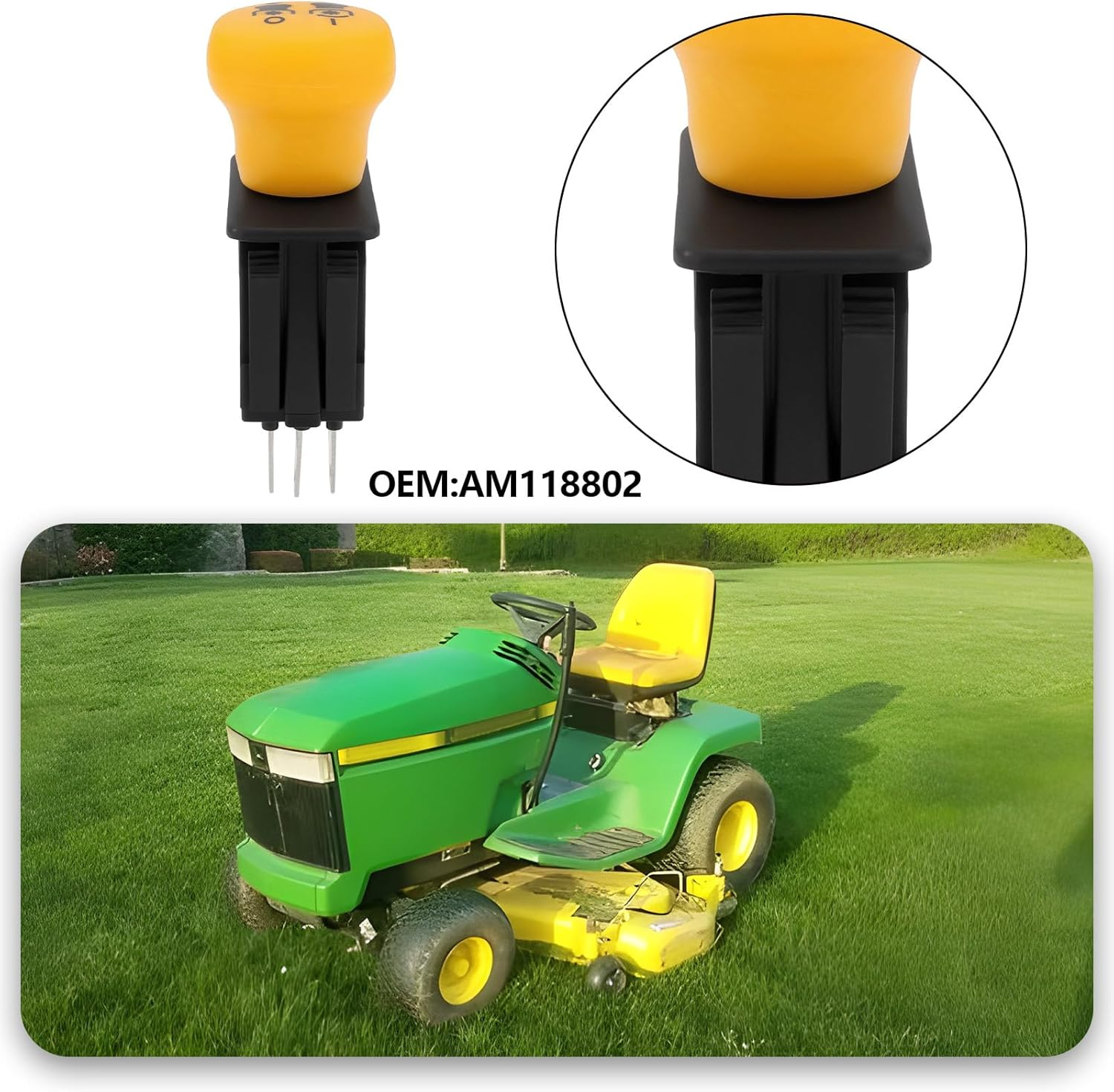 Emagtech PTO Switch 5 Pin Compatible with John Deere LX172 LX173 LX176 LX178 LX186 LX188 Compatible with Kubota HD45 HD75 AM118802, AM116235 image number 4