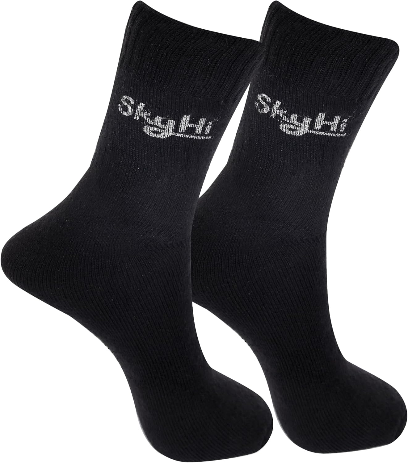 SKYHI Athletic Pure Cotton Cricket Sports Socks Double Cushion Free Size anti Blister Cricket Socks for Mens and Women
