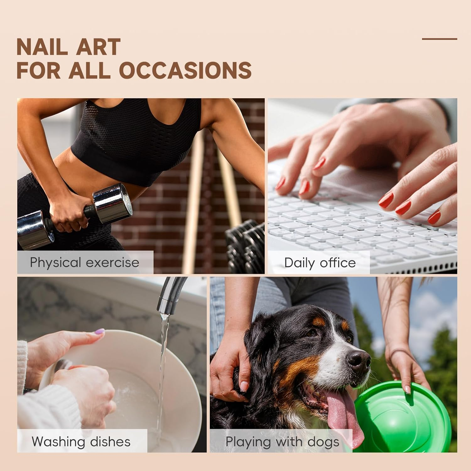 Noerrors 24Pcs Black Red Gold Foil Short Almond False Nails Stick on Gothic Color Gradient Vampire Golden Sequins Acrylic False Nails with Glue image number 6