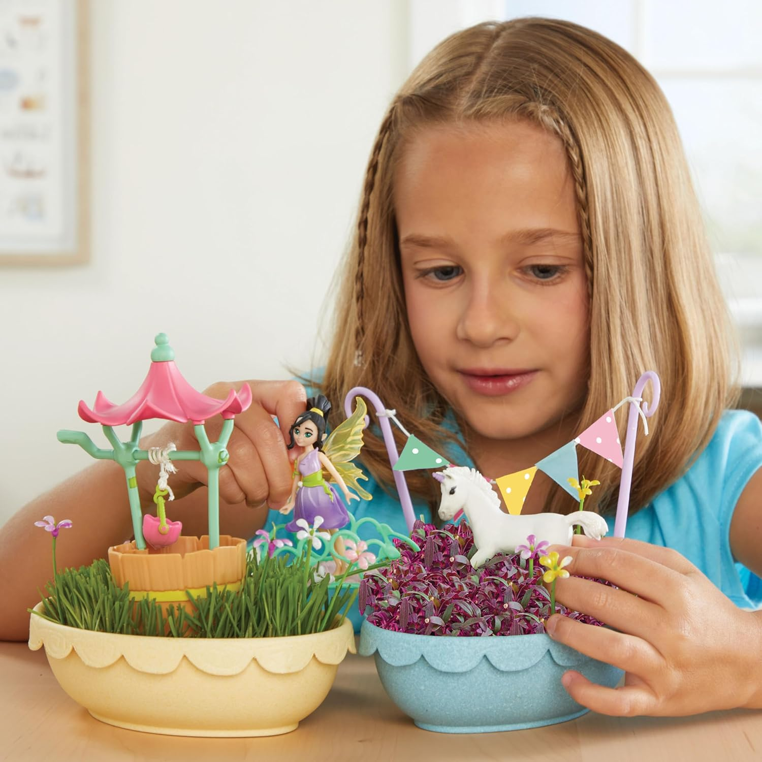 My Fairy Garden Unicorn Garden, Grow and Create a Mini Garden for Magical Fairy Kai and Her Unicorn Friend, Includes 2 Planters and 2 Packs of Fast-Growing Seeds, Decorate with the Accessories image number 4