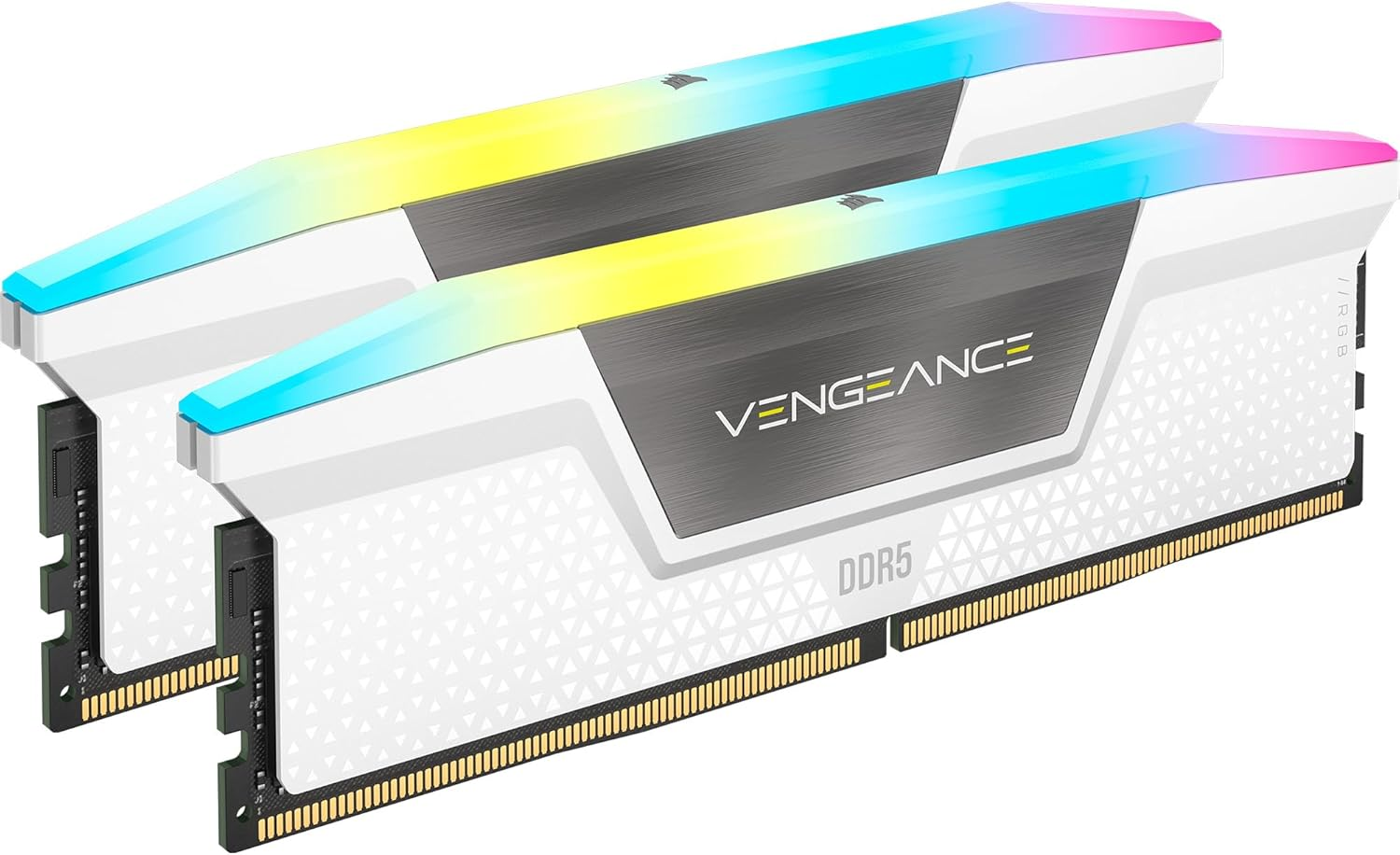 CORSAIR Vengeance RGB DDR5 RAM 64GB (2X32Gb) 6000Mhz CL30 Intel XMP Icue Compatible Computer Memory - White (CMH64GX5M2B6000C30W) image number 1