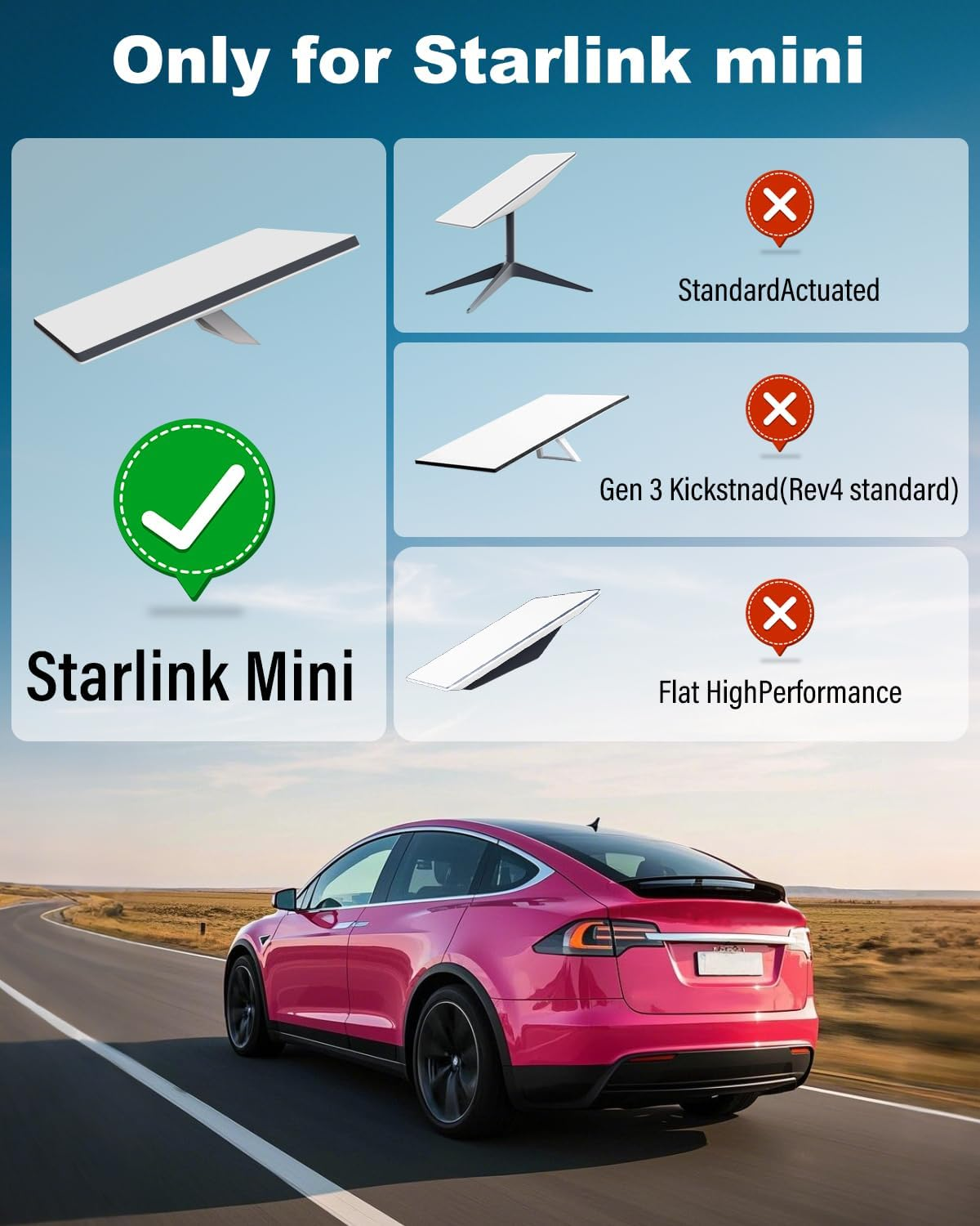 Mwin Starlink Mini Suction Cup Mount - Roof Rack Bracket for Starlink Mini Accessories for Windows and Sunroofs Compatible with Cars, Caravans, Boats and Trucks image number 1