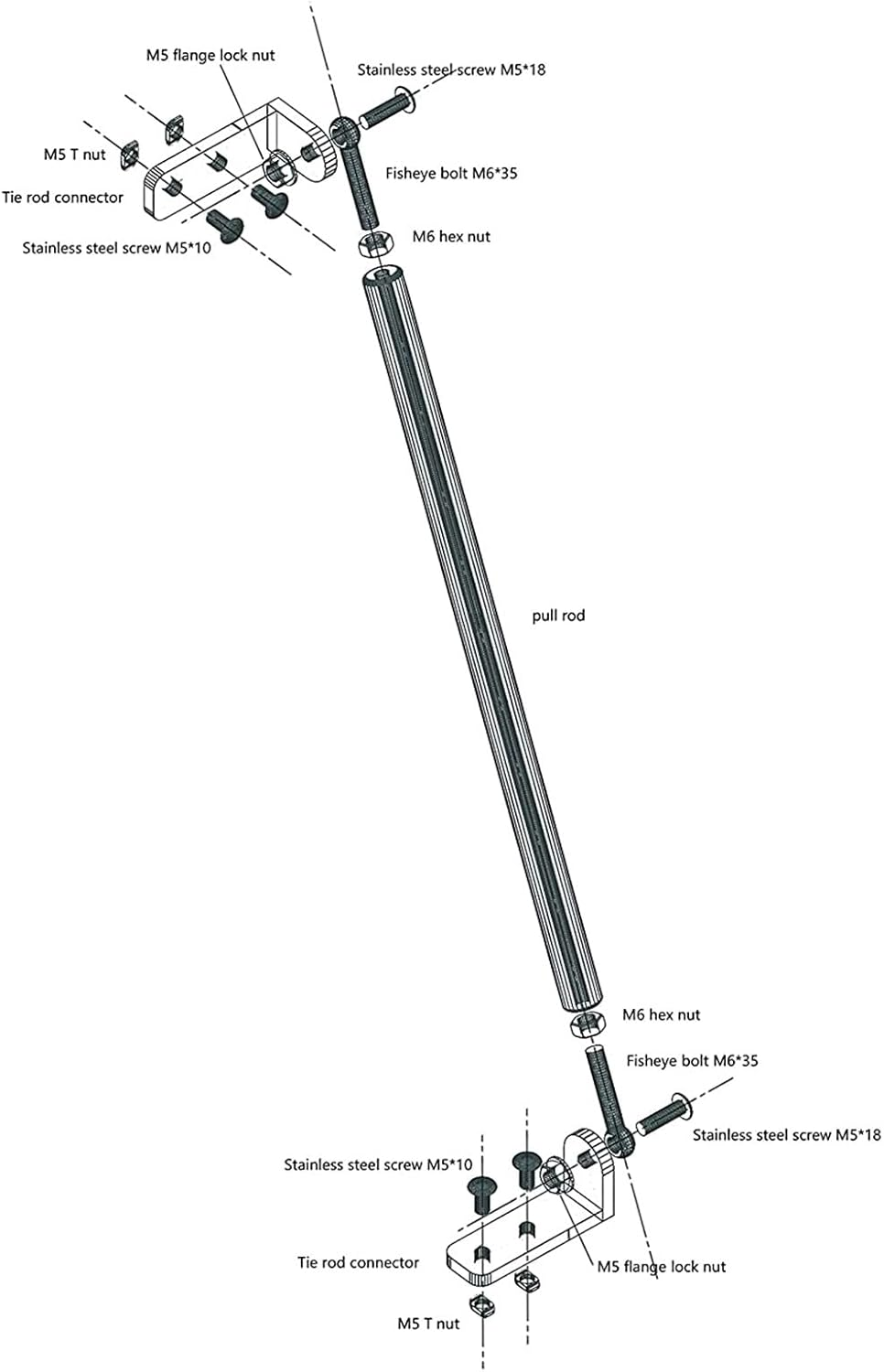 Supporting Rod Set, DIY Upgrade 3D Printer Part Accessories for Ender3 Ender3 V2 Ender3 Pro 220X220X250Mm Print Size, Aluminum Alloy Stainless Steel image number 6