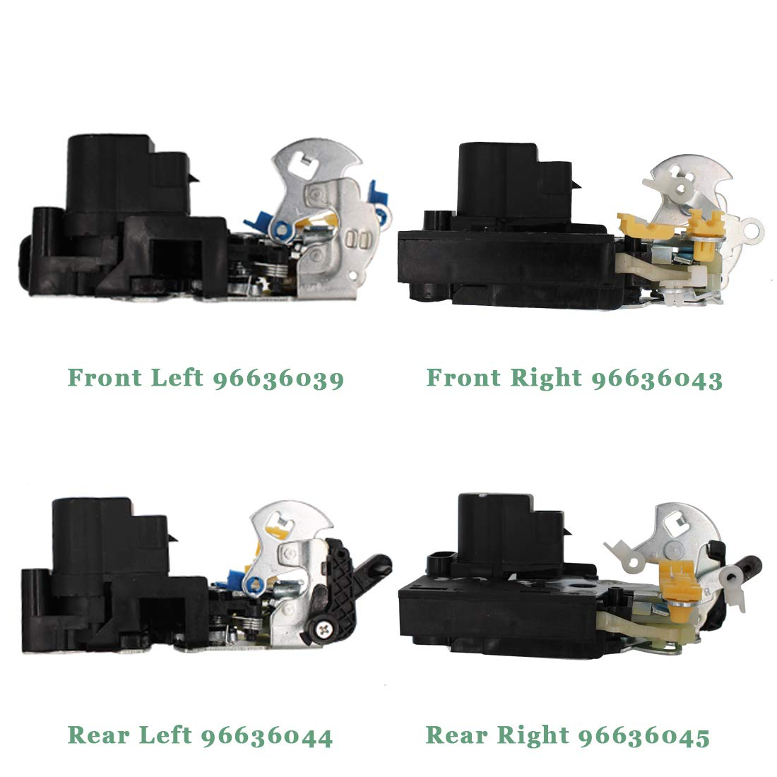 4Pcs Front Left Right and Rear Left Right Door Lock Central Lock Actuator Compatible for Chevrolet Epica Daewoo Tosca OEM # 96636039 96636043 96636044 96636045 image number 4
