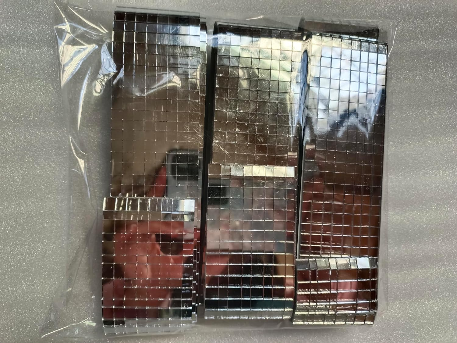 Changyeah 5 Rolls 8000 Pieces Self-Adhesive Mosaic Tiles Square Glass Mirrors Mosaic Tiles Mirror for DIY Craft Decoration (5Mm X 5Mm, Silver) image number 3