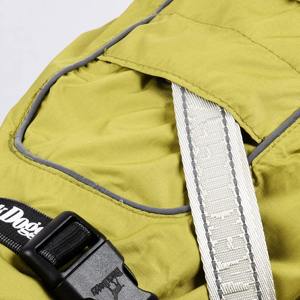 Blackdoggy Waterproof Dog Raincoat with Reflective Trim & Adjustable Belt - Lightweight Outdoor Jacket for Dogs, Easy Clean Design (Medium, Green) image number 6