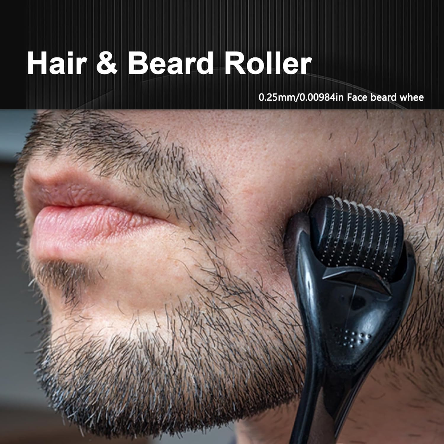 2PCS 0.5Mm Derma Roller for Face, Body & Beard, 540 Titanium Micro Needles for Hair Growth & Skin Rejuvenation, Stimulates Collagen, At-Home Microneedling Tool for Men & Women, Safe Painless (Purple) - Black image number 5