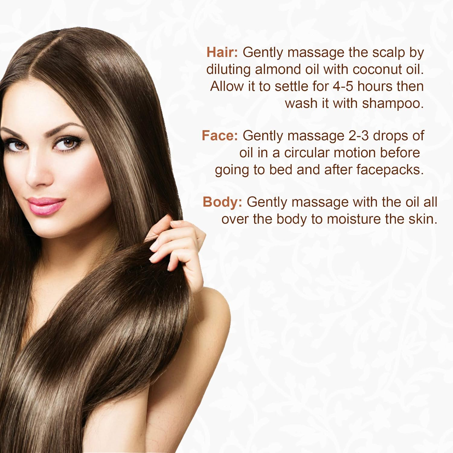 Elemensis Naturals Pure Almond Oil, Cold Pressed, to Support Hair Growth, Good Skin and Hair, 100Ml image number 3