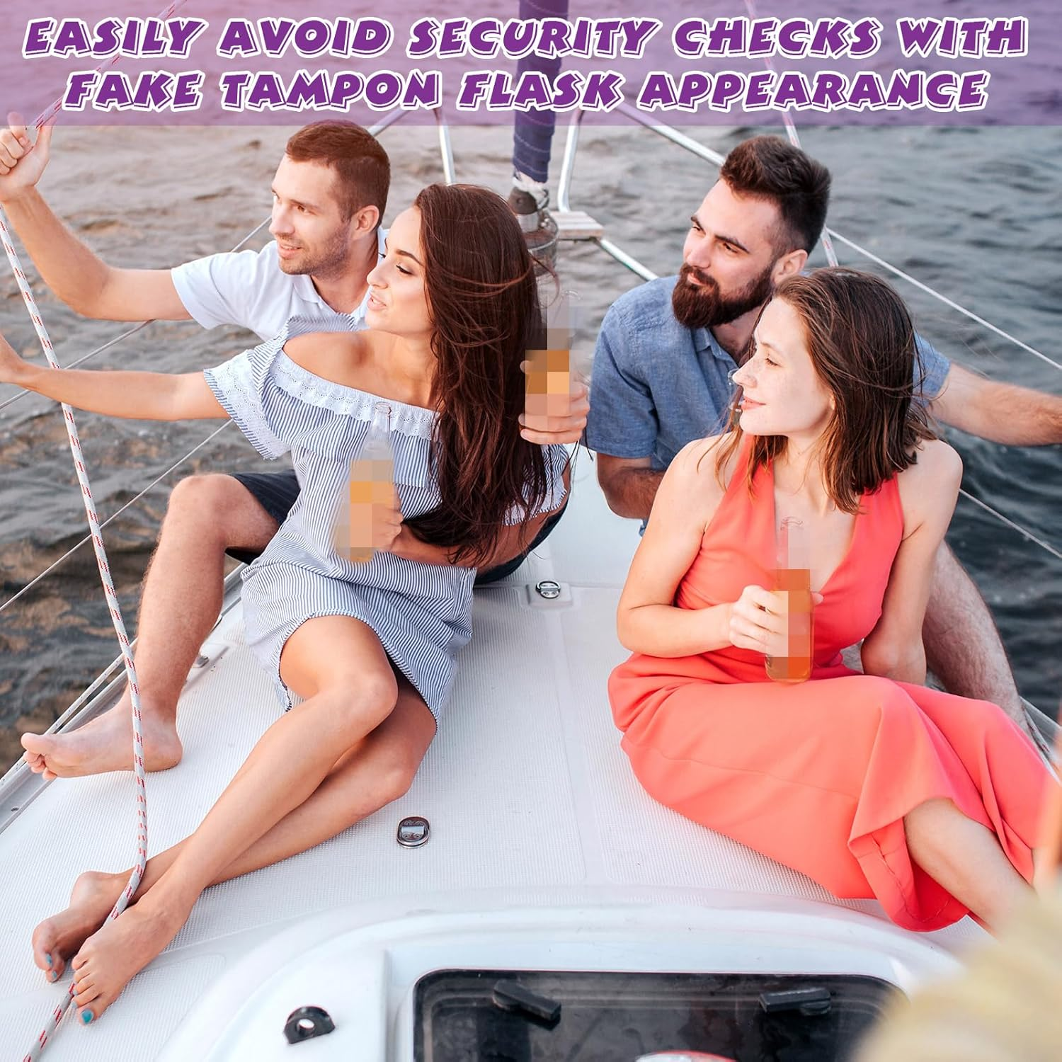 Copkim 152 Pcs Tampon Set Included Reusable Plastic Tube for Women Tube Containers Tampon Reusable Wrappers Funnels for Cruise Event(Novelty Style)