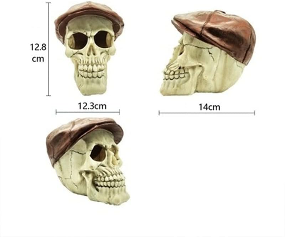 AIMALL Artificial Fake Skull Head Bone Aquarium Ornament Fish Tank Decoration, Safe for All Aquatic Environments, Realistic Design for Reptile Terrariums image number 2