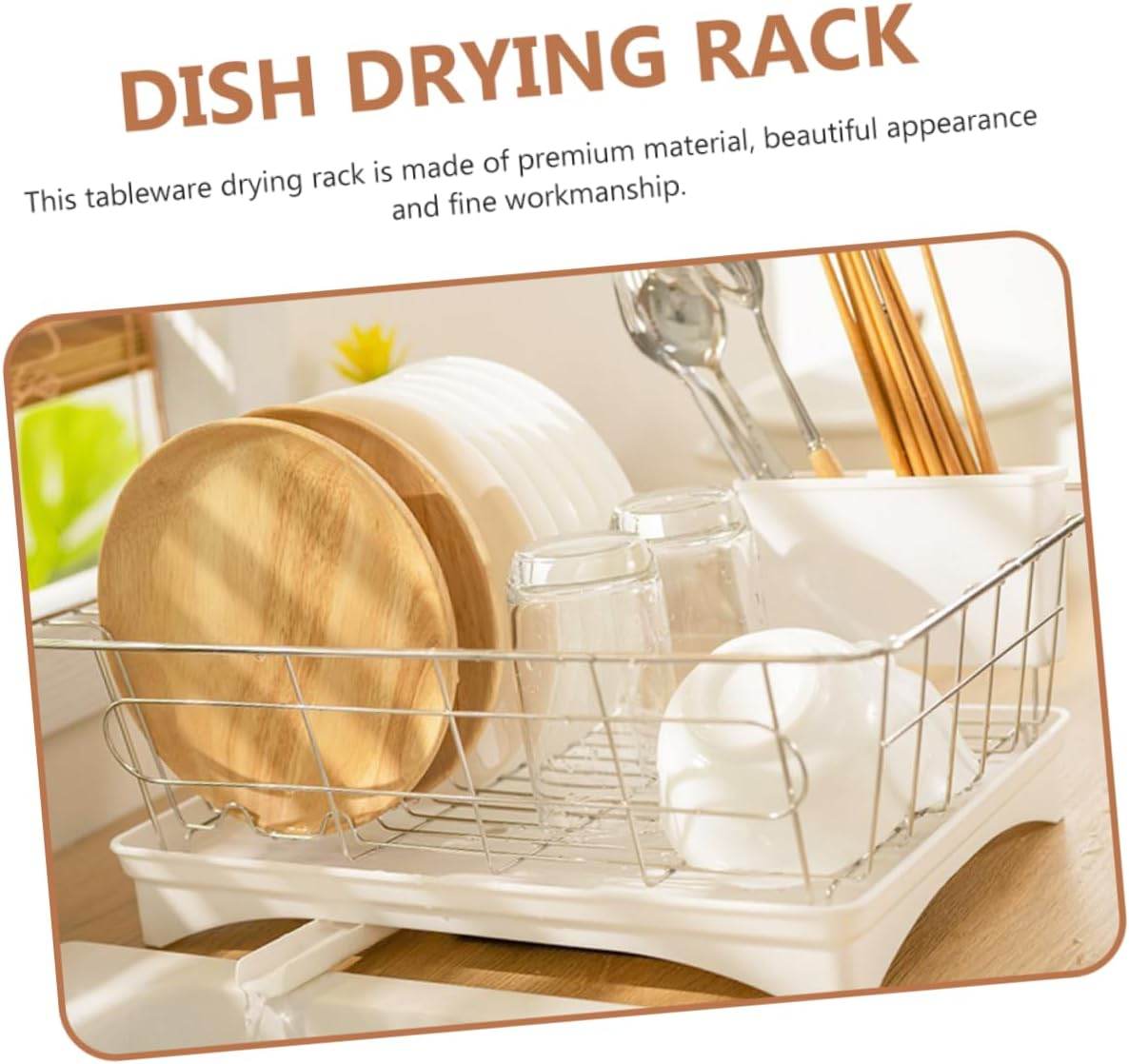 HOLIDYOYO Dish Drying Rack Kitchen Storage Dish Drainer over Sink Drying Rack Kitchen Organisation Utensils Draining Tray Holder Strainer Home image number 3