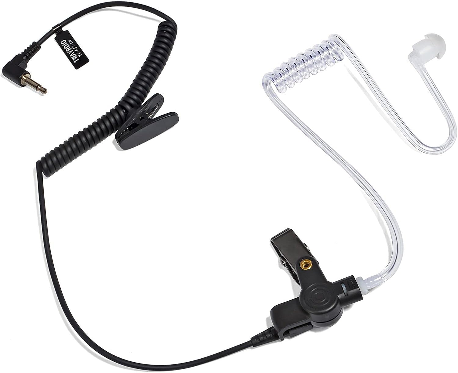 3.5Mm 1 Pin Listen Only Surveillance Covert Acoustic Air Tube Earpiece Police Radio Headset + Medium Repalcement Earmolds for Motorola Radio Speaker Mics image number 3