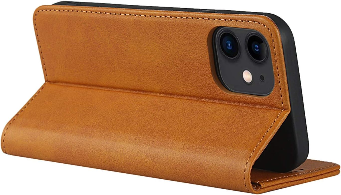 FROLAN for Iphone 12 Mini Wallet Case with Card Holder, Premium PU Leather Credit Slot Flip Folio Book Drop Protection Shockproof Phone Cover for Iphone 12 Mini 5.4 Inch - Light Brown image number 7