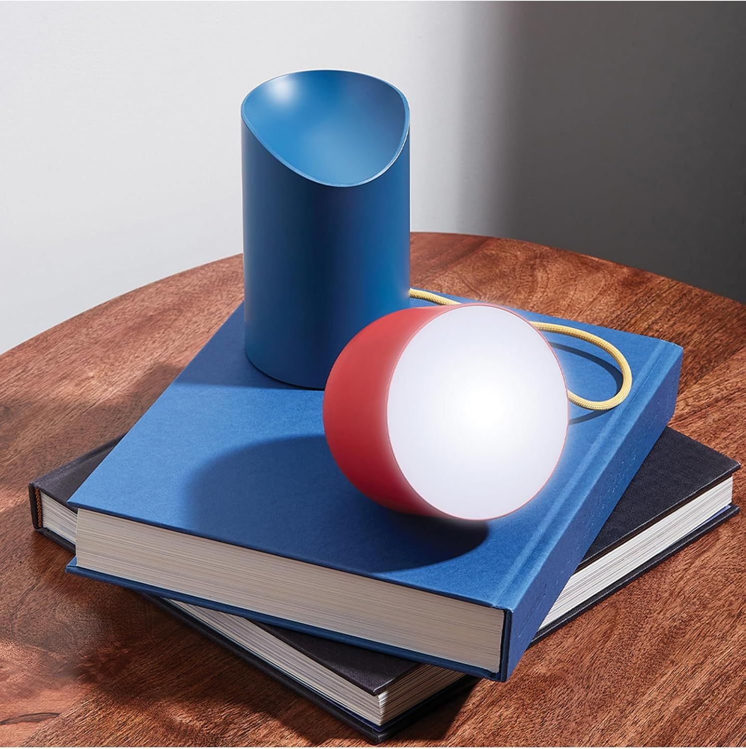 Lexon Orbe Portable LED Lamp with Moving Head, Blue/Red/Yellow image number 1