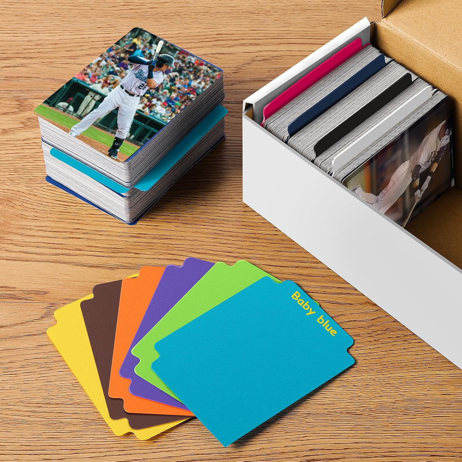 60 Pieces Game Card Dividers Black Playing Card Seperators Trading Card Dividers Card Gathering Storage Organizer, 2.7 X 3.8 Inches image number 4