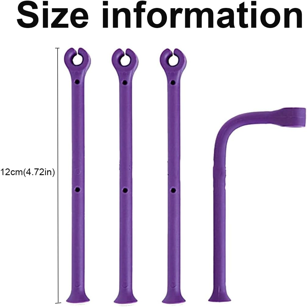 IUDWCG - 4 Pieces Wine Glass Holder, Dishwasher Glass Holder, Silicone Glass Holder, Dishwasher, Safe Cleaning Long Glass, Wine Glass Holder, Silicone Trough Protection, Purple image number 2