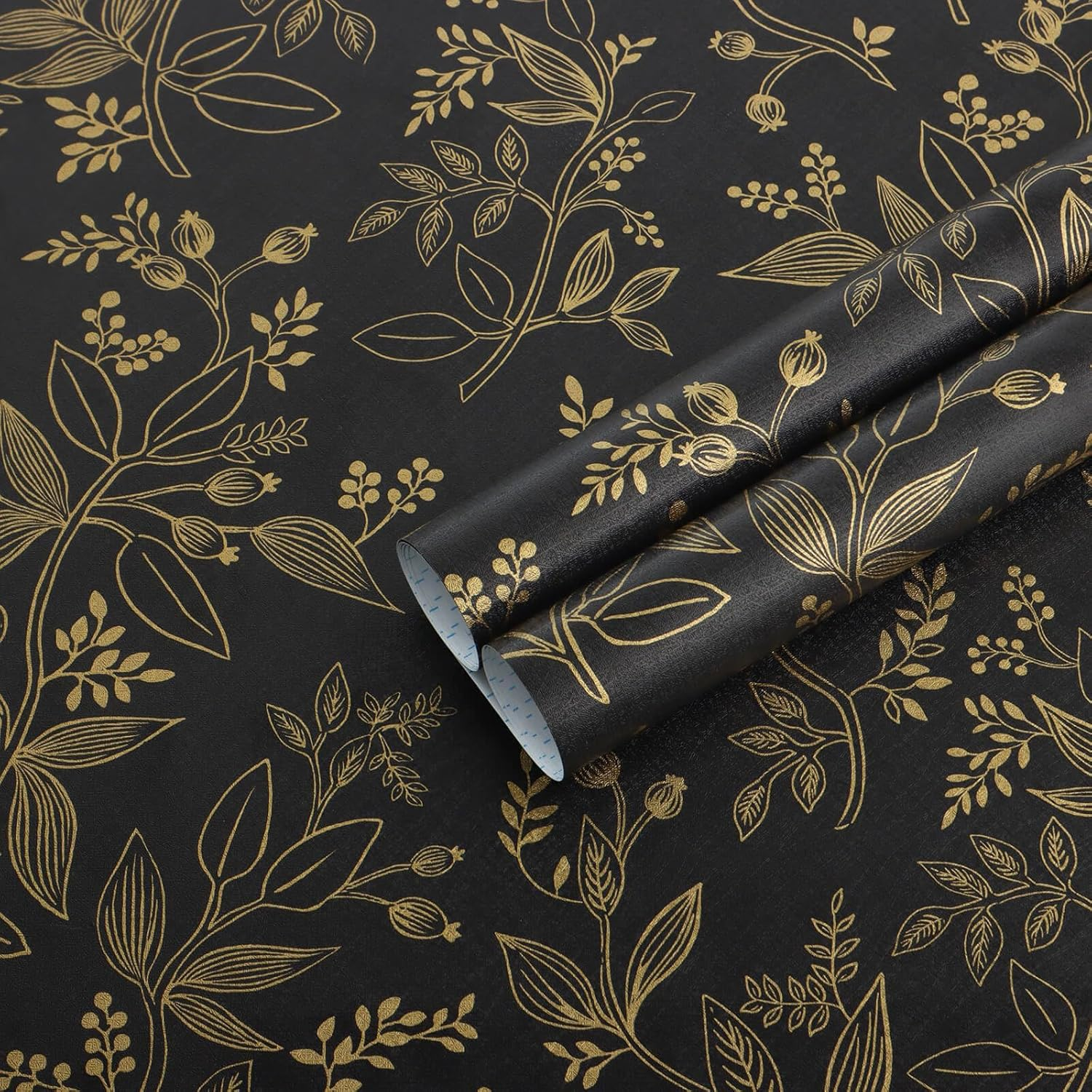 Fiula Self-Adhesive Wallpaper Green Leaves Adhesive Film Furniture Flowers Plants Pattern Wallpaper Waterproof Vinyl Wrap Removable Wall Cladding Bedroom Living Room Wall Olive Green Wallpaper 41 Cm X