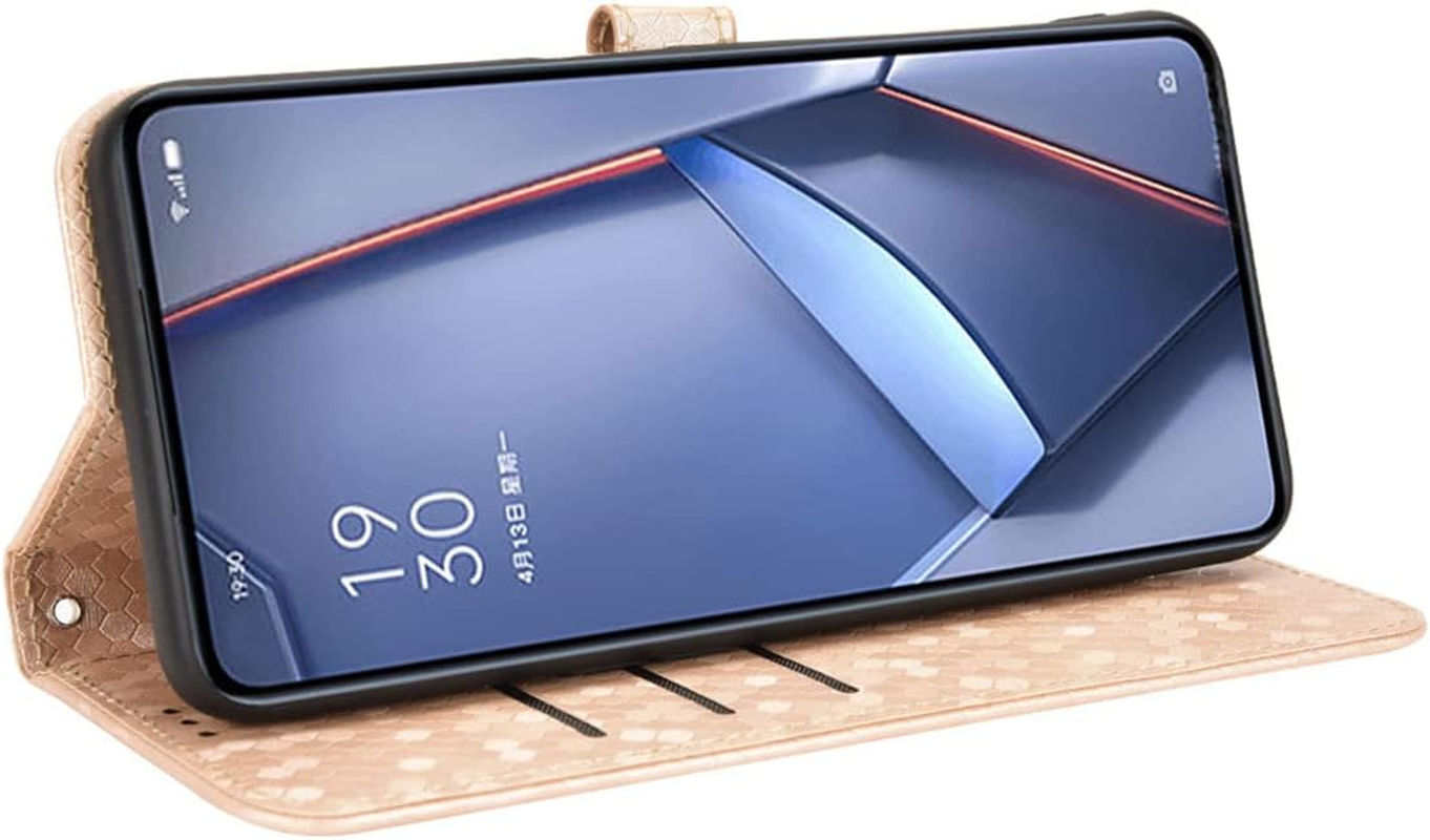 Ronrun for Oneplus Open/Oppo Find N3 Case, PU Leather Flip Wallet Phone Stand Case Cover with Credit Card and Holder Cover for Oneplus Open/Oppo Find N3 - Rose Gold