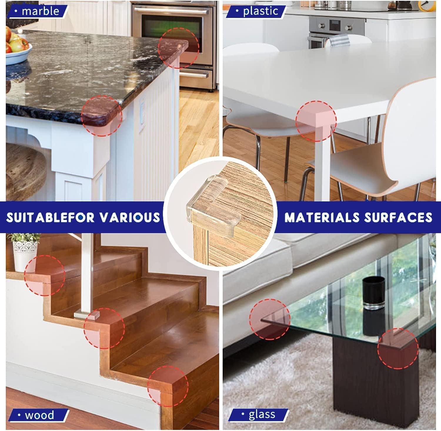 20 Pack Corner Protector Baby, Table Corner Protectors for Baby Guards Clear for Furniture Corner Protectors Proof Covers Baby Safety image number 2