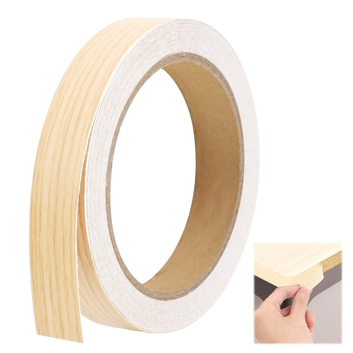 18Mm X 10M Walnut Edging Tape Self-Adhesive Melamine Veneer Edge Banding No Ironing Needed for Worktops Furniture & MDF Panels Heavy Duty Wood Repair Tape 10M Roll Long Brown