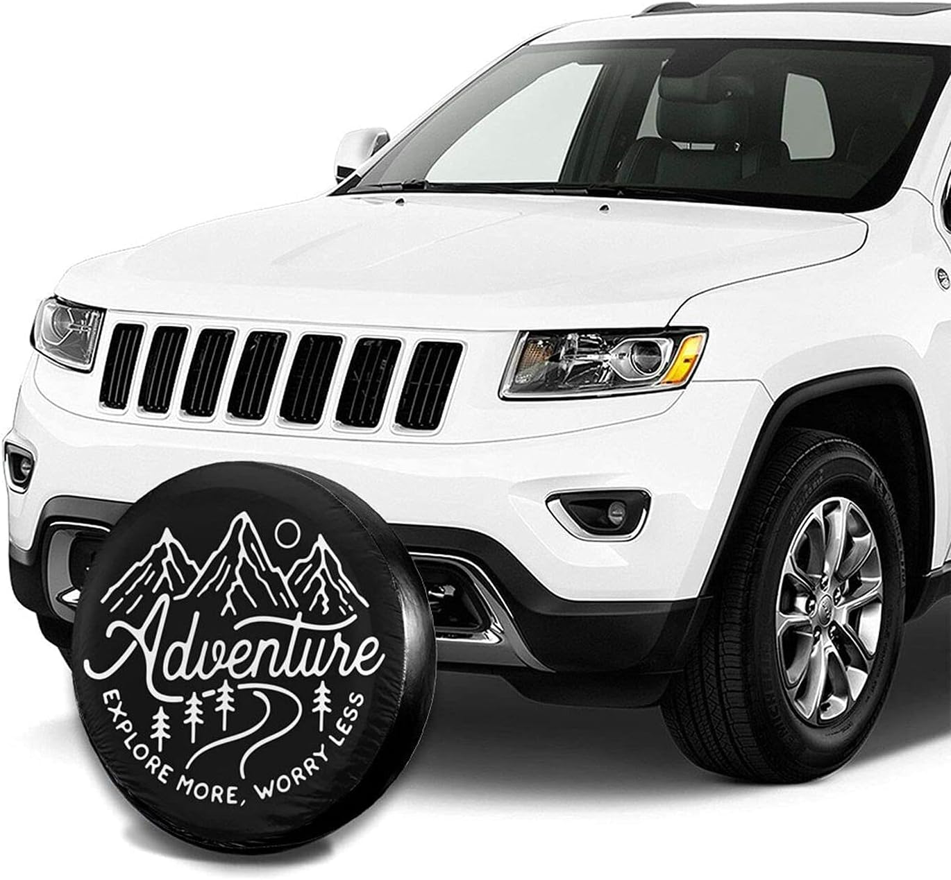Adventure Awaits Rv Spare Tire Cover for Rvs Trailer Wheel Covers for Trailer Tires Camping Weatherproof Universal for SUV Truck Camper Travel Trailers Accessories 14" 15" 16" 17" image number 4