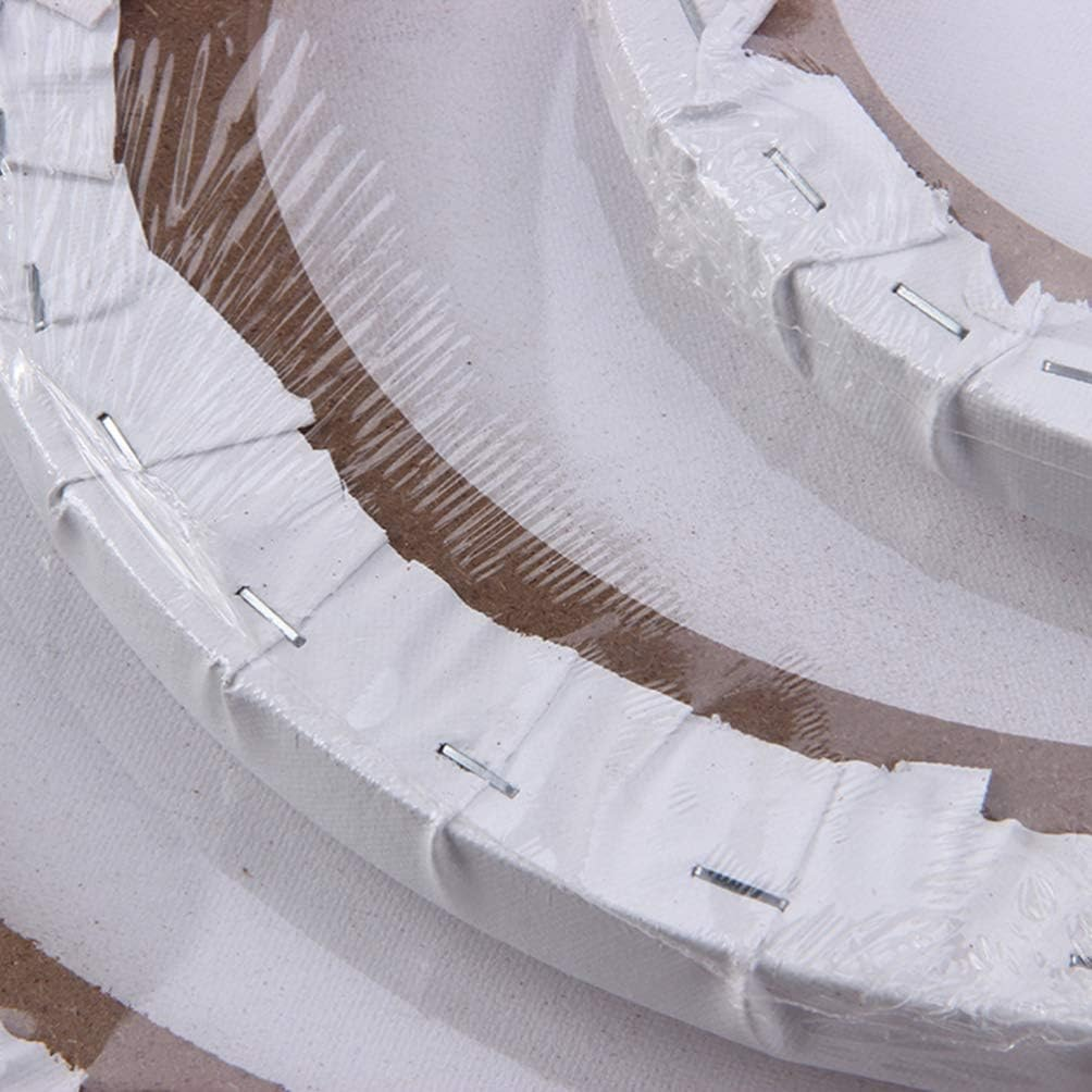 Didiseaon round Canvas for Painting: Pre-Stretched Circle Canvas Blank Frame 50Cm White Art Canvases Panels for Oil, Acrylic, Gouache, Crafts Drawing Painting DIY image number 4