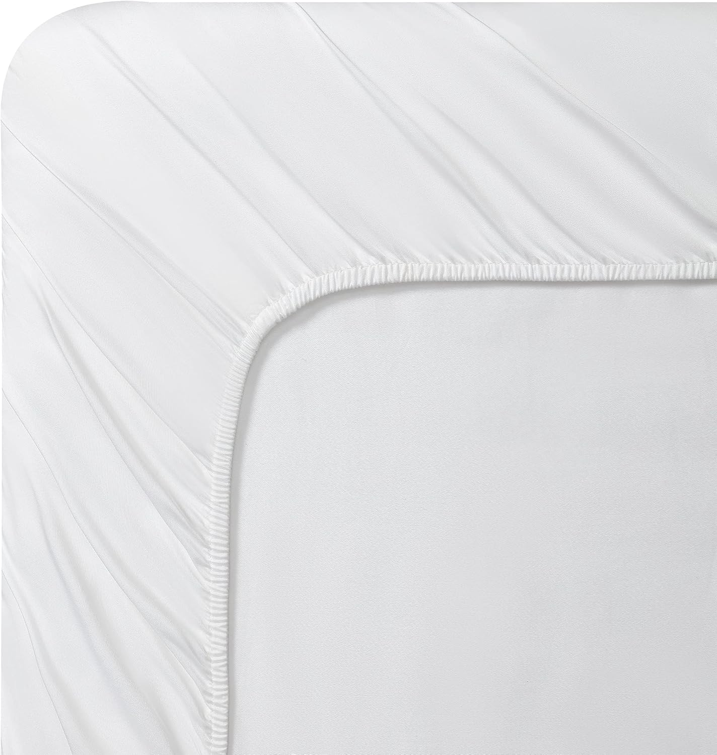 Vera Wang - King Sheet Set, Luxury Sateen Cotton Bedding, 800 Thread Count, Soft & Smooth Home Decor (White,4 Pcs, King) image number 1