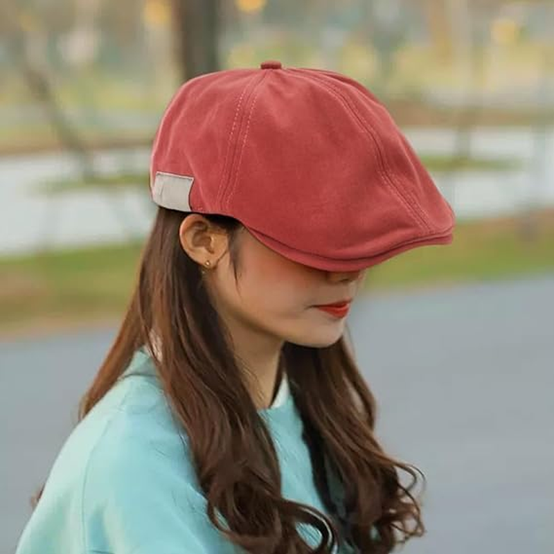 NLIADVY Retro Vintage Street Beret Cap, Fashion Adjustable Beret for Men and Women for Street Wear image number 6