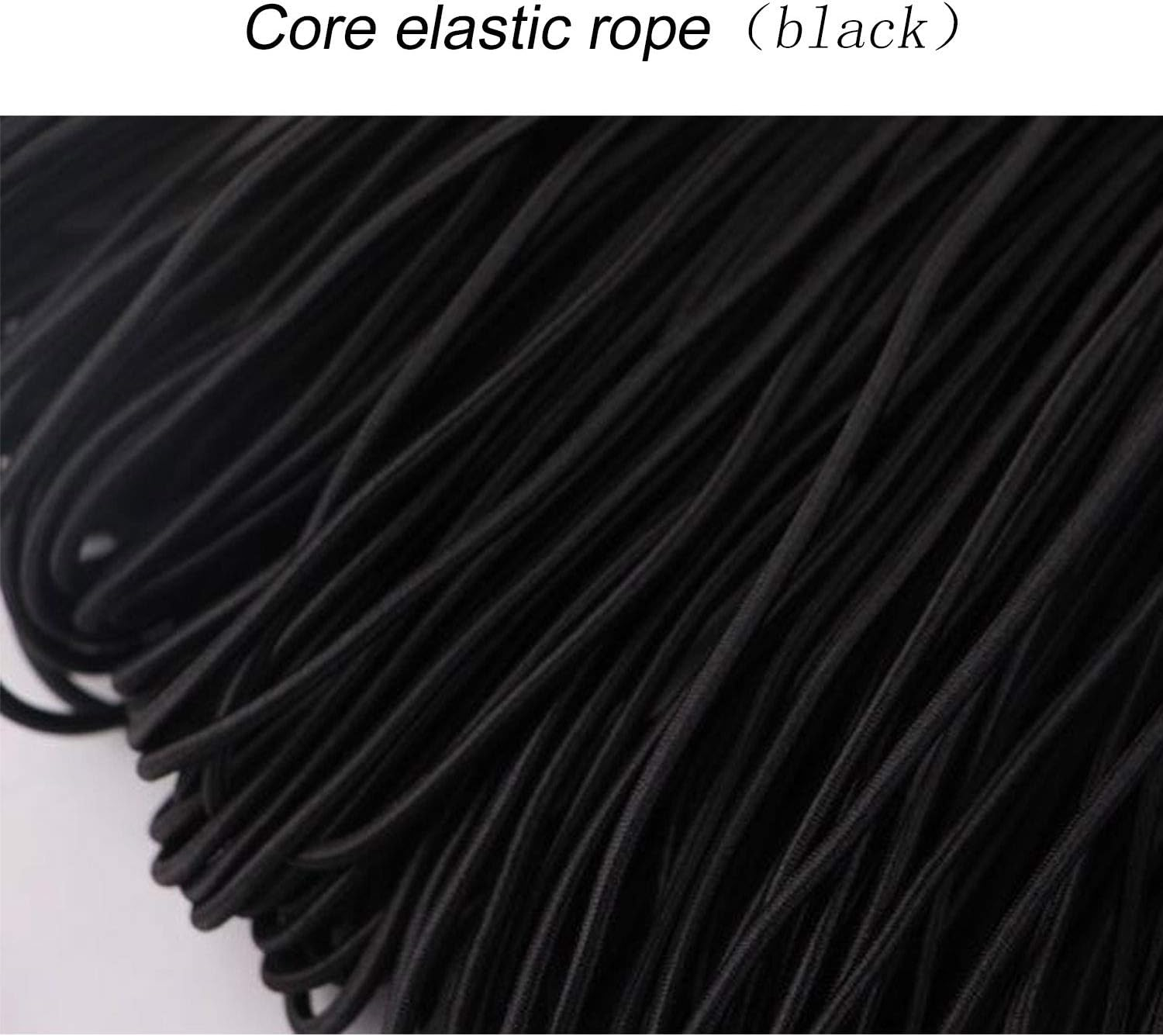 Noverlife Elastic Cord, 2 Rolls 0.04"/1Mm 109Yd/100M Jewelry Making Beading Stretch String, Elastic Fabric Thread Wire Macrame Cord DIY Crafting Rope Bungee Shock Cord - Black & White image number 4