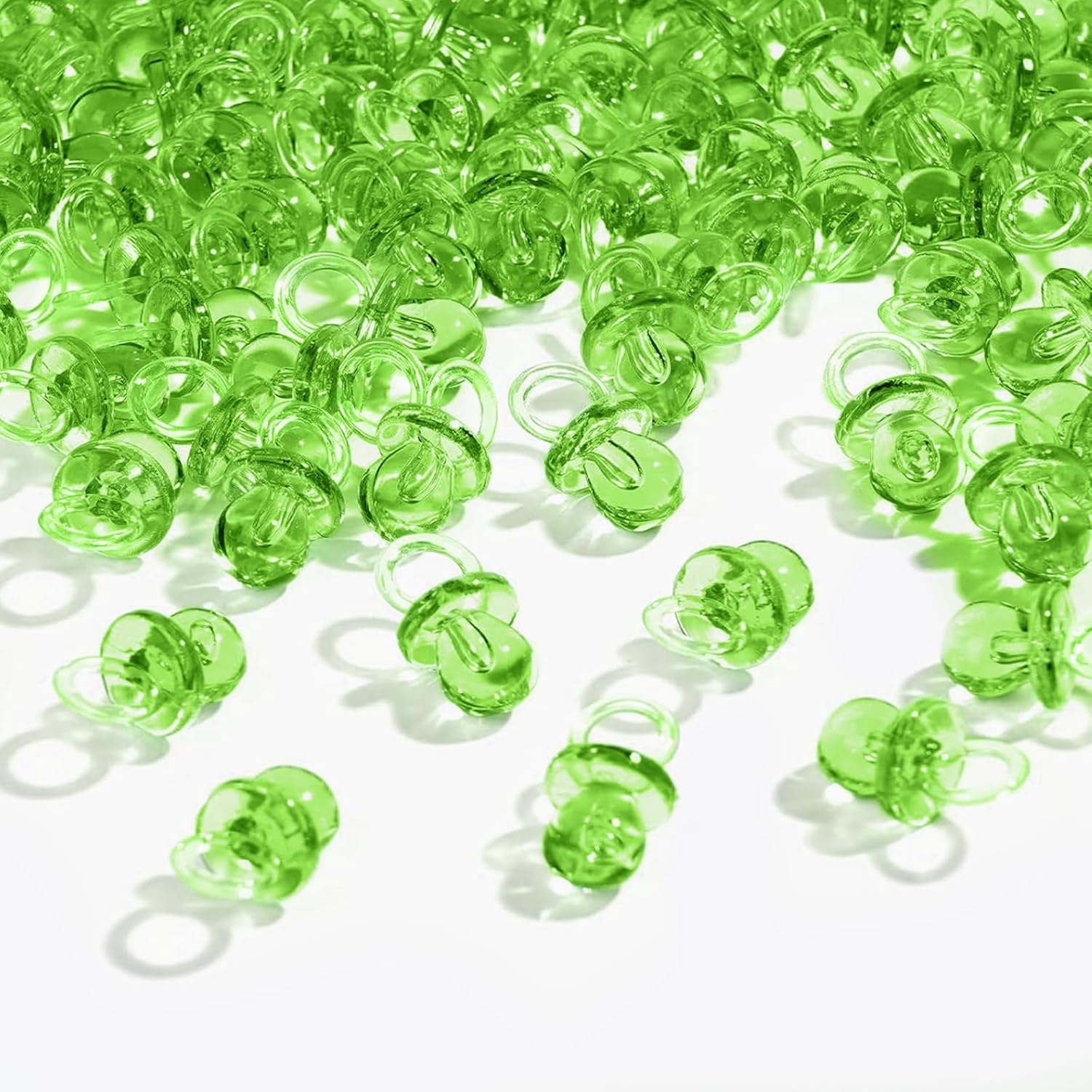 50 Pieces 2.75 Inch Baby Pacifier Baby Shower Plastic Pacifier for Baby Shower Pacifier, Baby Shower Gender Show Party Decoration DIY Baby Shower Birthday Party Gift (Pink)