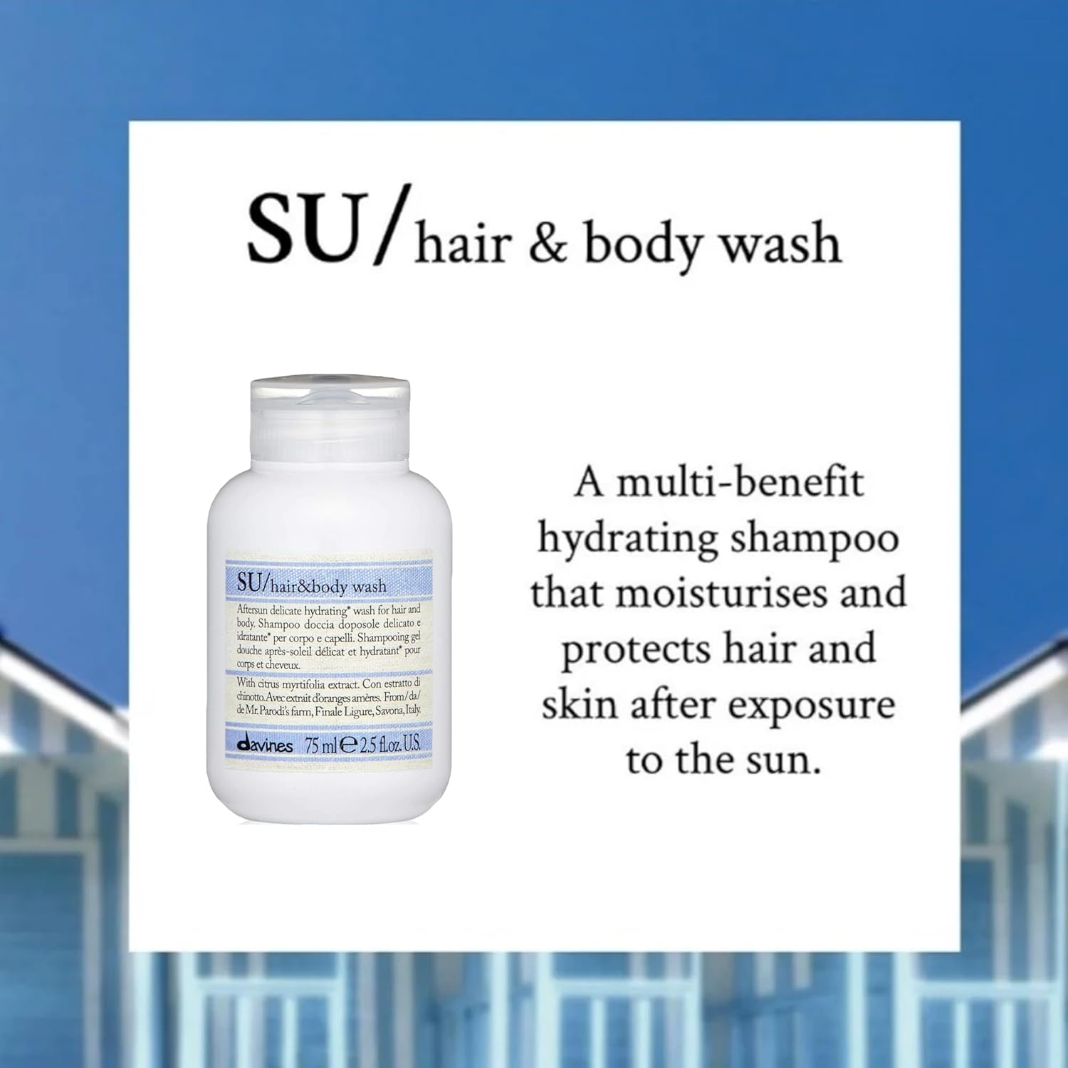 Su by Davines Hair & Body Wash 75Ml image number 1