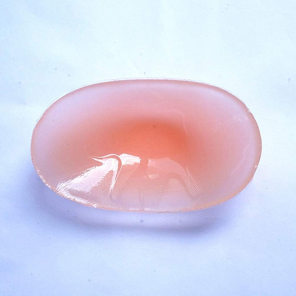 EXCEART 2 Pairs Silicone Shoulder Push-Up Pads Women Adhesive Shoulder Enhancer Reusable Anti-Slip for Girls (Silicone Skin Color) image number 6