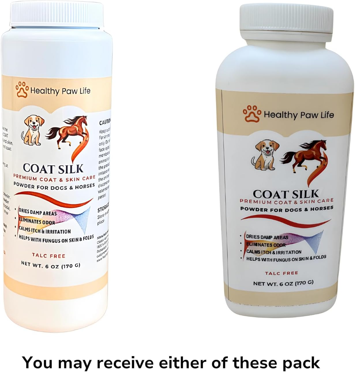 Coat Silk - Canine and Equine Dry Powder | Alleviate Odors and Itchiness | Relieves Rain Rot and Sweet Itch | Holistic Remedy and Soothing Formula | for Dogs and Horses