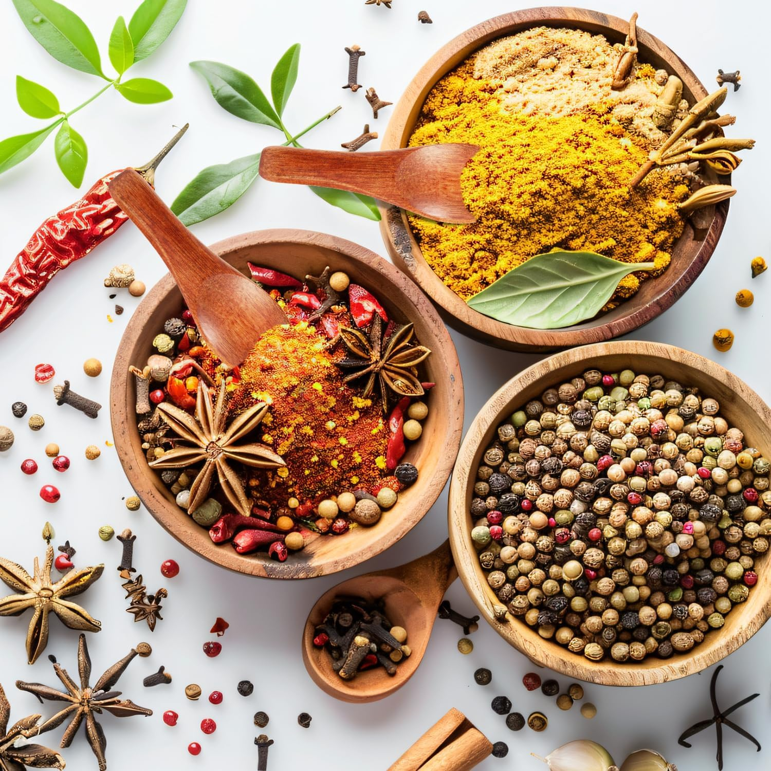 4 Handmade Wooden Spoons, 6 Cm Spice Spoons, Mini Wooden Spoons for Sauces Sugar Salt Spices Honey Mustard Kitchen image number 2