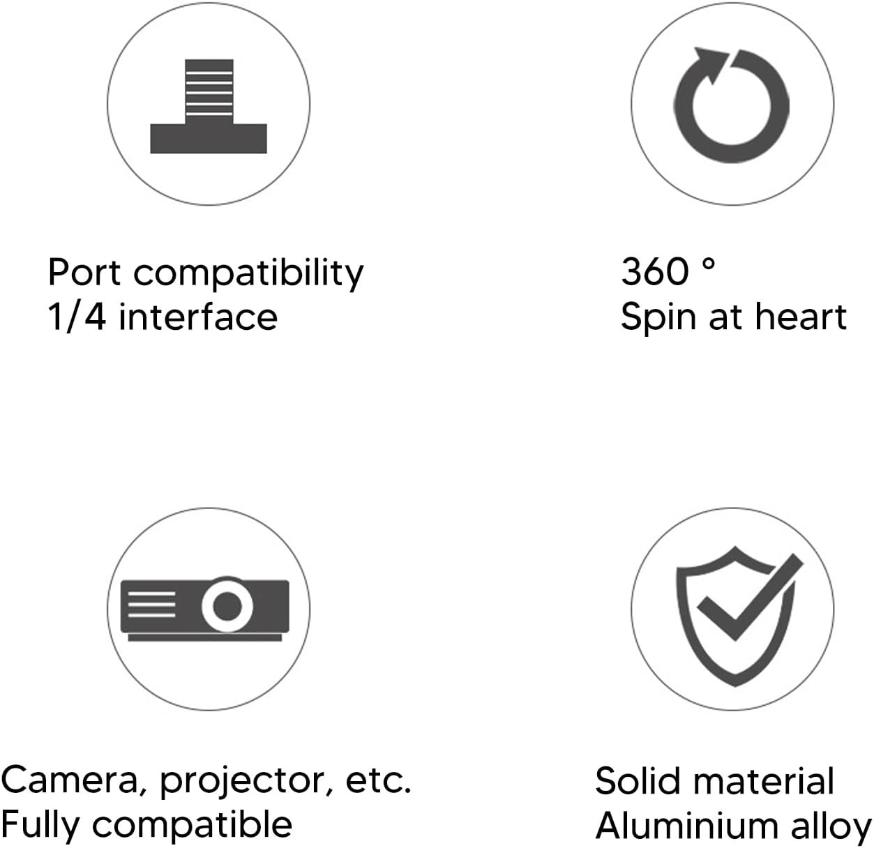 RIZGHWOY High Strength Clamp Desktop Projector Stand, Foldable Rotatable Mini Stand for Camera Projector, Livingroom