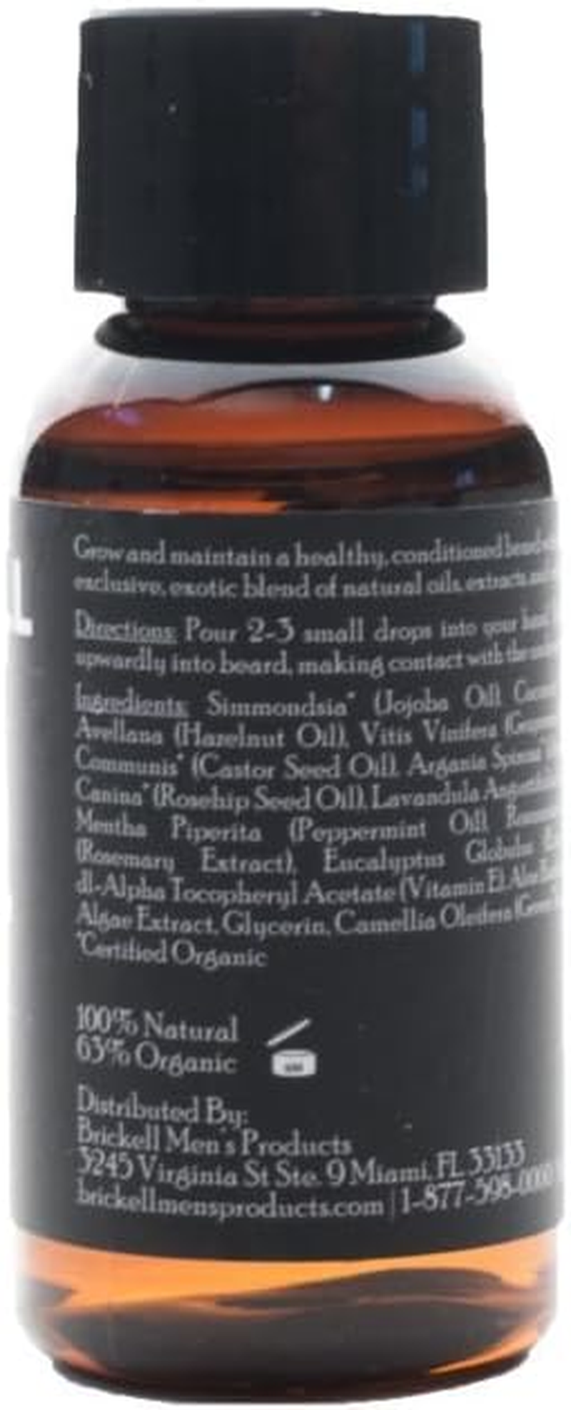 Brickell Men'S Beard Oil for Men, Natural and Organic Argan and Jojoba Oil to Strengthen and Soften Hair, 1 Ounce, Scented image number 2