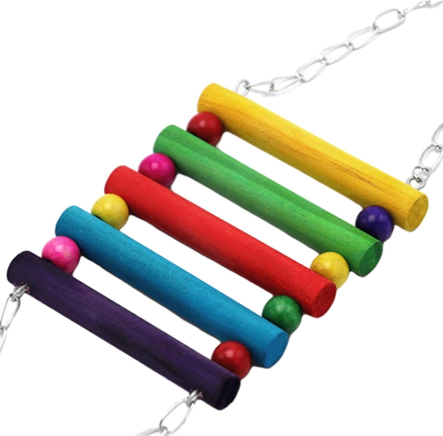 Bird Ladder Bridge Rainbow Bridge Hanging Toy, Safe Chew Toy, Cockatiel Cage Hammock Swing Toy for Hanging, Toy for Parakeets, Finches image number 2