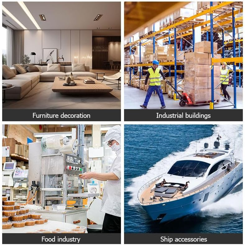 50 PCS M6 Rivet Nuts Silver Stainless Steel, Threaded Insert Nut Rivnuts for Metal, Wood, Aluminium, Electrical Appliances & Industrial Products image number 2