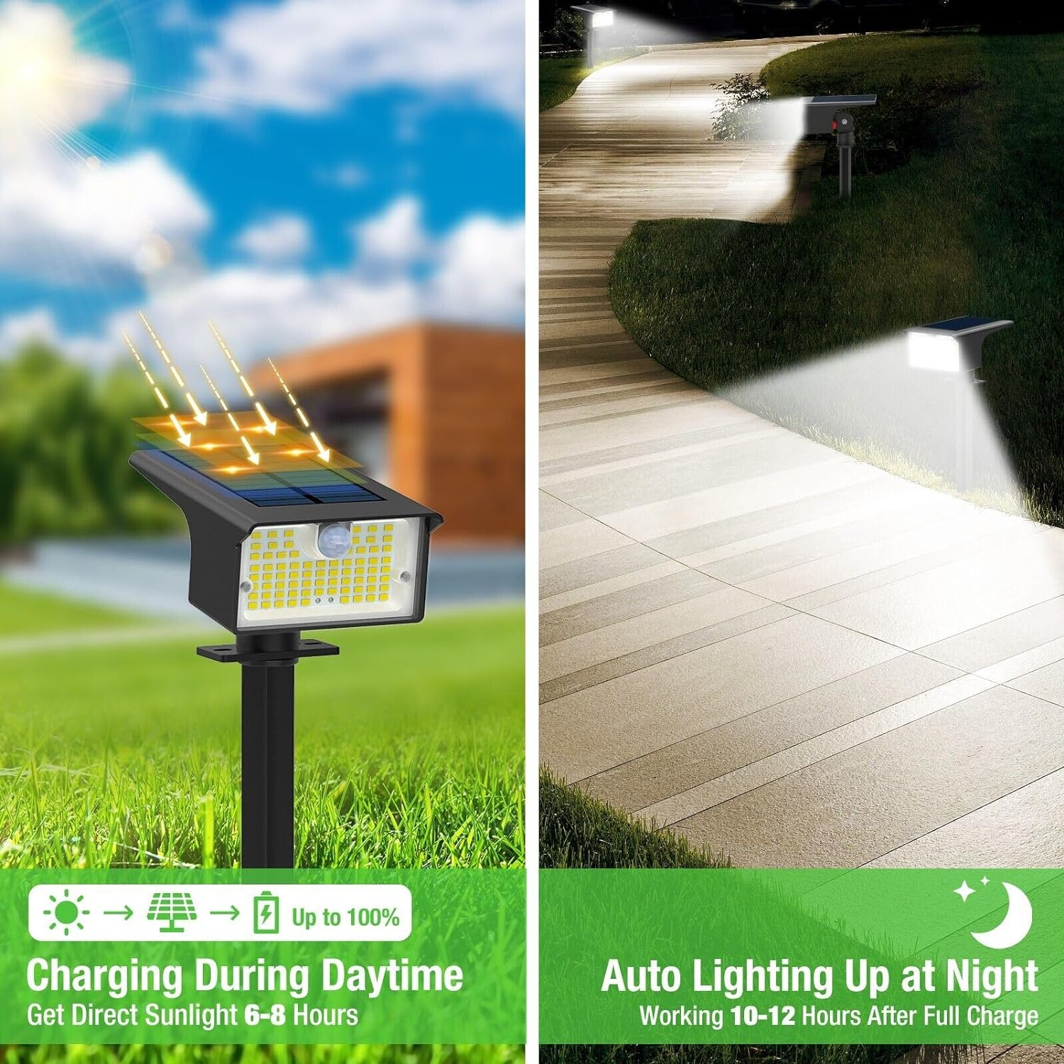 [3PCE] Litogo Solar Spot Light Cool White - Bright Outdoor Landscape Lighting image number 4