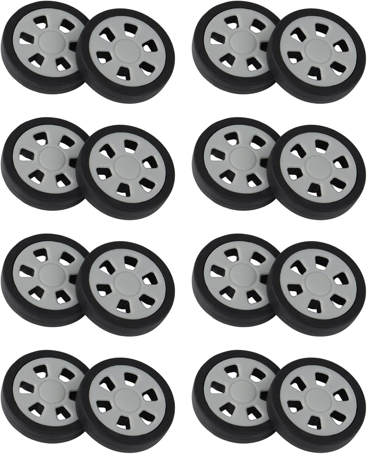 Voniecop 8X Luggage Accessories Wheels Aircraft Suitcase Pulley Rollers Mute Wheel Wear-Resistant Parts Repair 55X12Mm image number 3