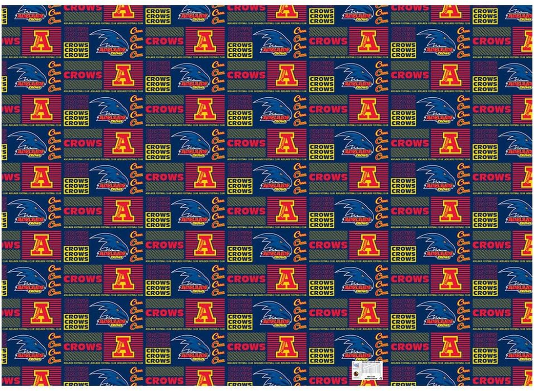 Adelaide Crows AFL Gift Wrapping Paper School Book Covering